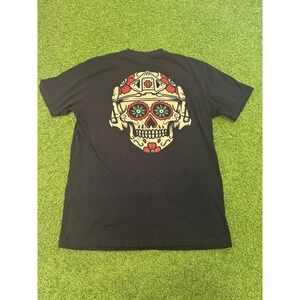 OAF Nation Mens Black Sugar Skull Tactical Helmet Graphic T-Shirt Large USA Made